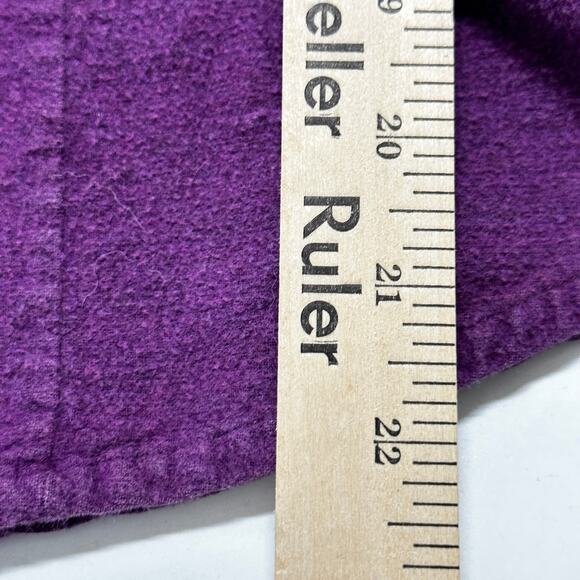 Woolrich Button Up Shirt Women Size M Purple Long Sleeve 100% Cotton Western - Picture 8 of 9